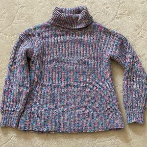 Tribal, multi-color turtleneck sweater, size medium
